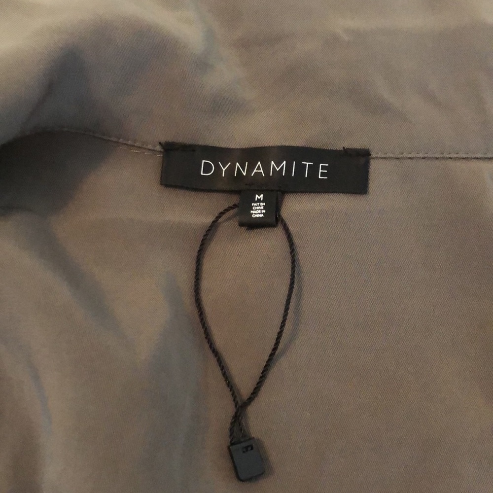 DYNAMITE cropped olive green lightweight jacket size medium - Picture 8 of 8